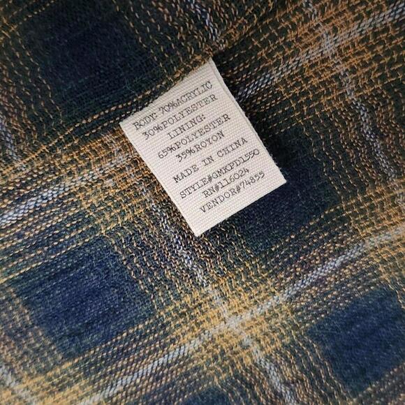 Gimmicks By BKE faux Fur Vest Plaid NWT $75 unique Western Chic - Picture 4 of 7